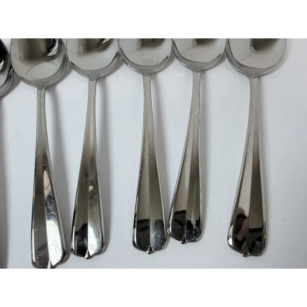 Set Of 10 Oval Soup Place Spoons Oneida USA GALA IMPULSE 6 7/8